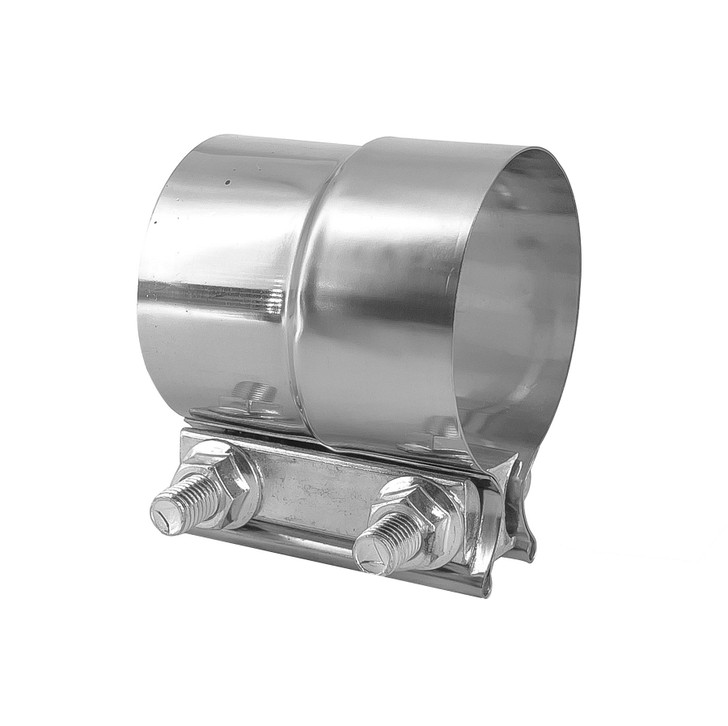 2.5" 63mm 304 Stainless Steel Lap Joint Exhaust Band Coupler Sleeve Clamp