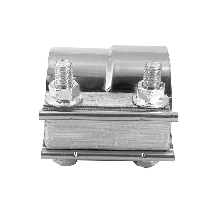 2.5" 63mm 304 Stainless Steel Lap Joint Exhaust Band Coupler Sleeve Clamp
