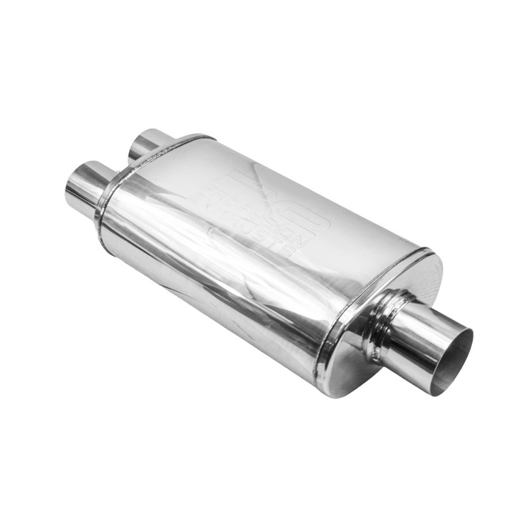 3" 76mm 5"x 8" Oval x 14" Y Pipe Profusion 304 Stainless Steel Exhaust Silencer
