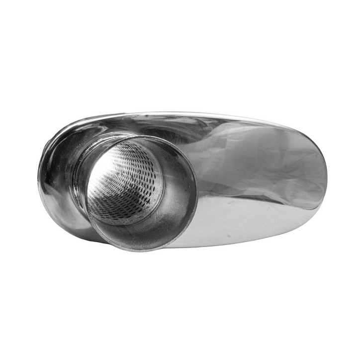 2.25" 57mm 4"x 9" Oval x 14" O/O Profusion 304 Stainless Steel Exhaust Silencer