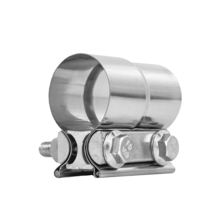 2" 51mm 304 Stainless Steel Lap Joint Exhaust Band Coupler Sleeve Clamp