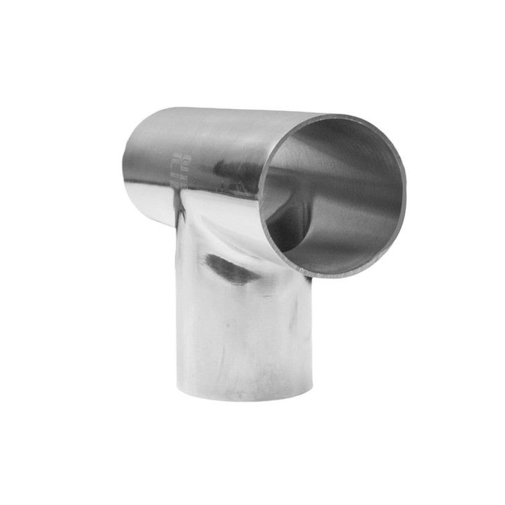 51mm OD EQUAL TEE EXHAUST PIPE 304 STAINLESS STEEL POLISHED