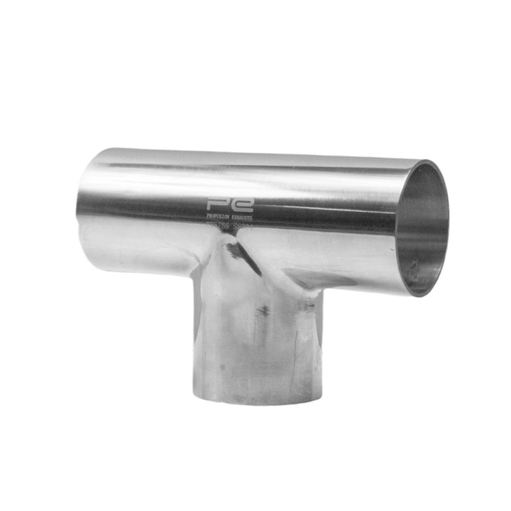 63mm OD EQUAL TEE EXHAUST PIPE 304 STAINLESS STEEL POLISHED