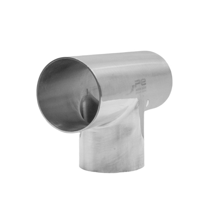 63mm OD EQUAL TEE EXHAUST PIPE 304 STAINLESS STEEL POLISHED
