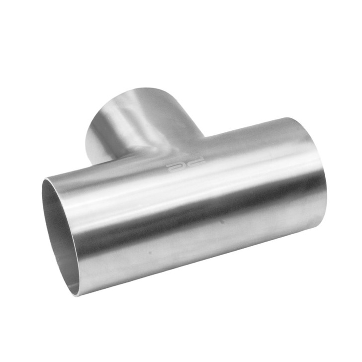 76mm OD EQUAL TEE EXHAUST PIPE 304 STAINLESS STEEL POLISHED
