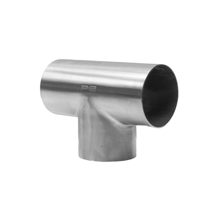 76mm OD EQUAL TEE EXHAUST PIPE 304 STAINLESS STEEL POLISHED