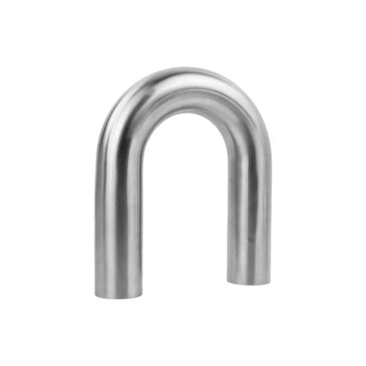 180 Degree 57mm 1.5D Mandrel Exhaust Bend T304 Stainless Steel Long Legs