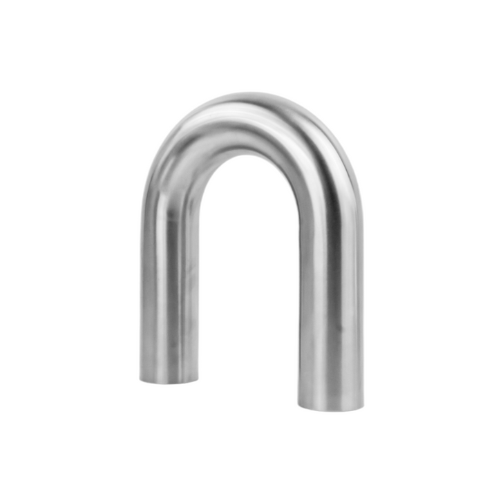 180 Degree 57mm 1.5D Mandrel Exhaust Bend T304 Stainless Steel Long Legs