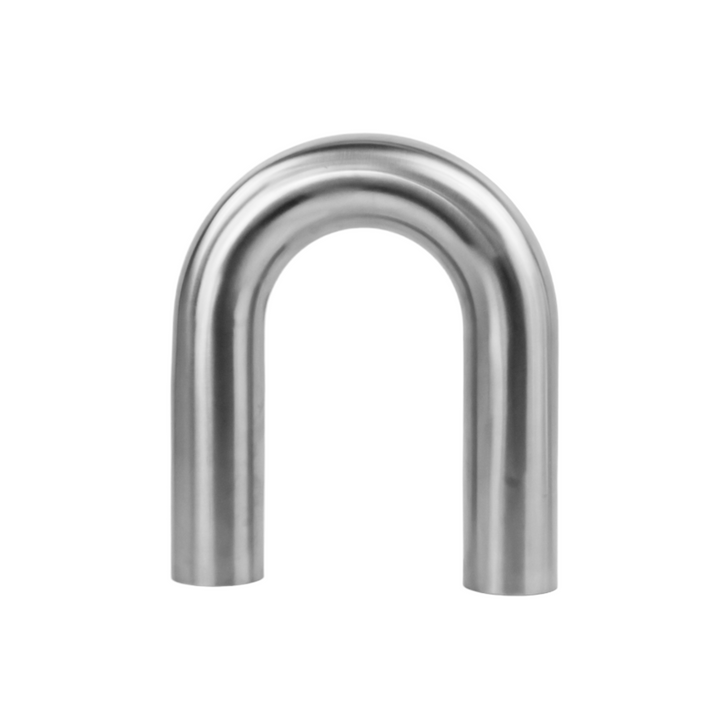 180 Degree 76mm 1.5D Mandrel Exhaust Bend T304 Stainless Steel Long Legs