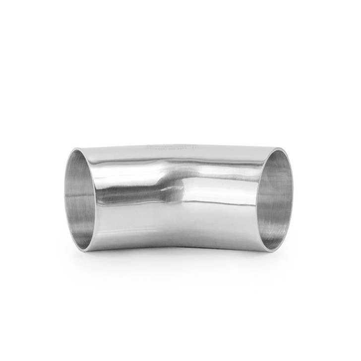 45 degree 2" 51mm 51 Tight 1D Mandrel Exhaust Bend T304 Stainless Steel Polished