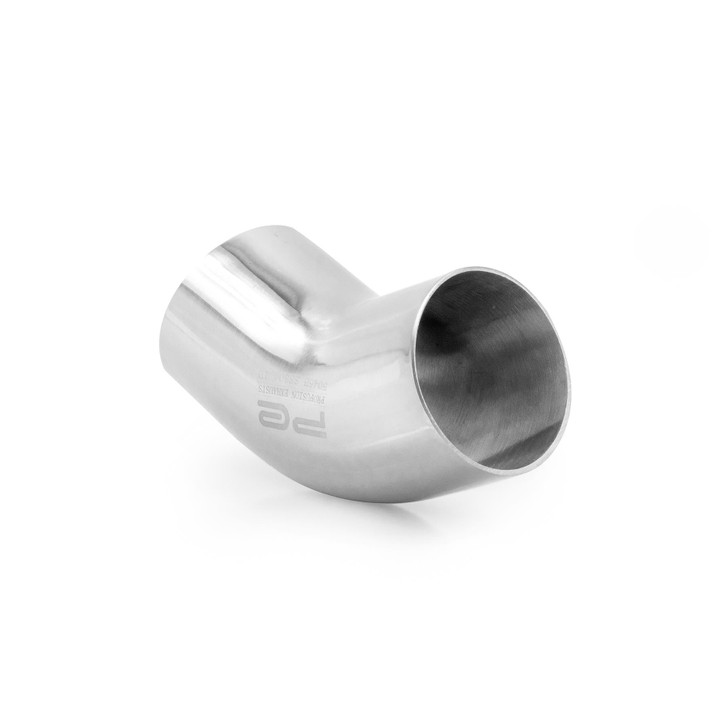 45 degree 2" 51mm 51 Tight 1D Mandrel Exhaust Bend T304 Stainless Steel Polished