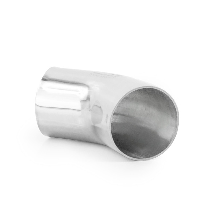 45 degree 2" 51mm 51 Tight 1D Mandrel Exhaust Bend T304 Stainless Steel Polished