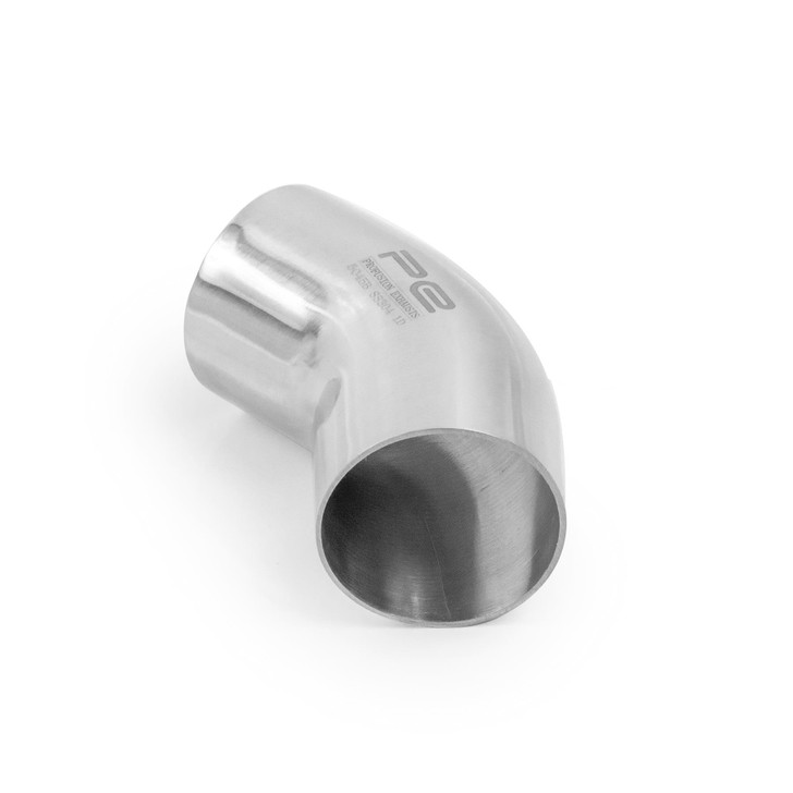 45 degree 2" 51mm 51 Tight 1D Mandrel Exhaust Bend T304 Stainless Steel Polished