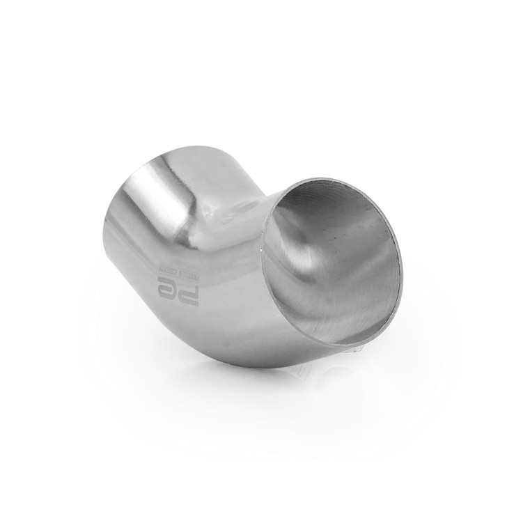 45 degree 2.5" 63mm Tight 1D Mandrel Exhaust Bend T304 Stainless Steel Polished