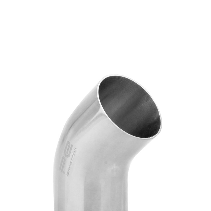 45 degree 2.5" 63mm Tight 1D Mandrel Exhaust Bend T304 Stainless Steel Polished