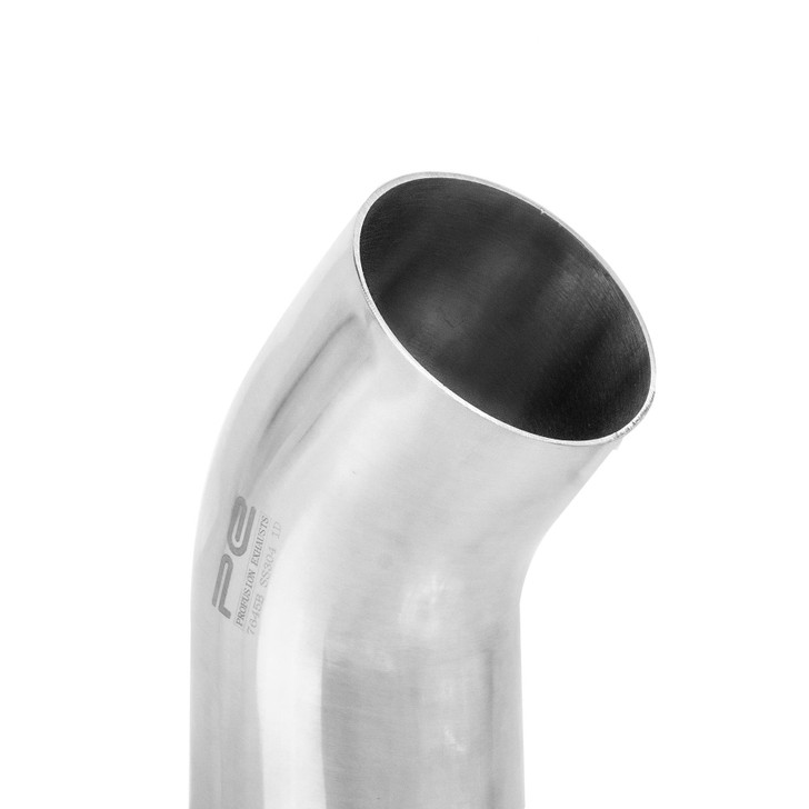 45 degree 3" 76mm Tight 1D Mandrel Exhaust Bend T304 Stainless Steel Polished