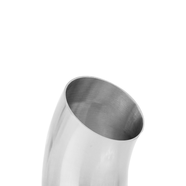 45 degree 3.5" 88.9mm Tight Mandrel Exhaust Bend T304 Stainless Steel Polished