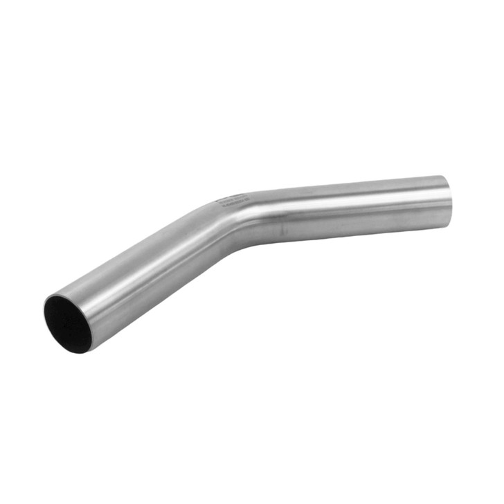 45 Degree  45mm 1.5D Mandrel Exhaust Bend T304 Stainless Steel Long Legs