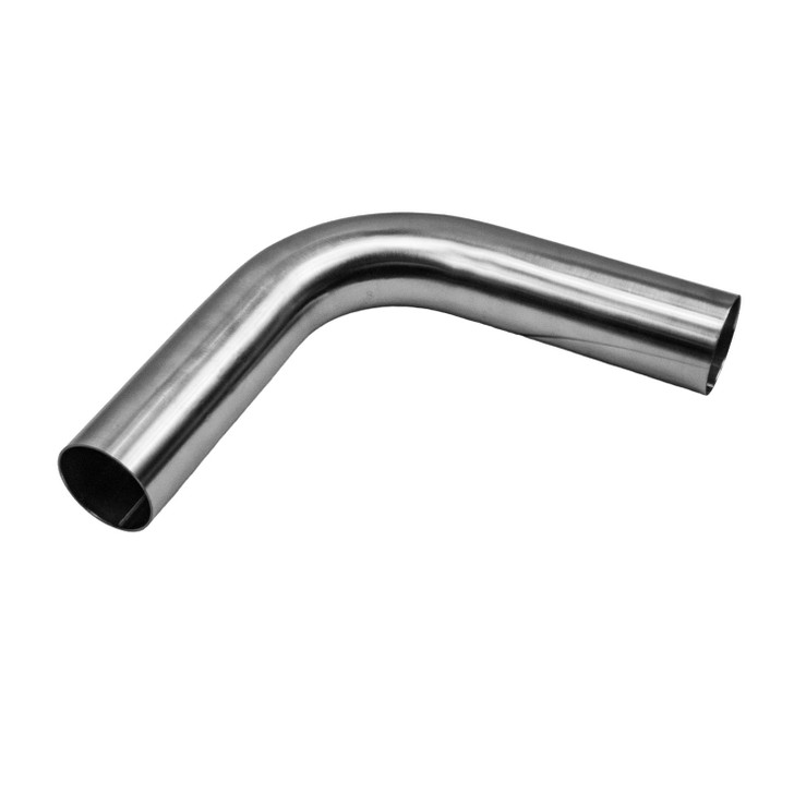 90 Degree 57mm 1.5D Mandrel Exhaust Bend T304 Stainless Steel Long Legs