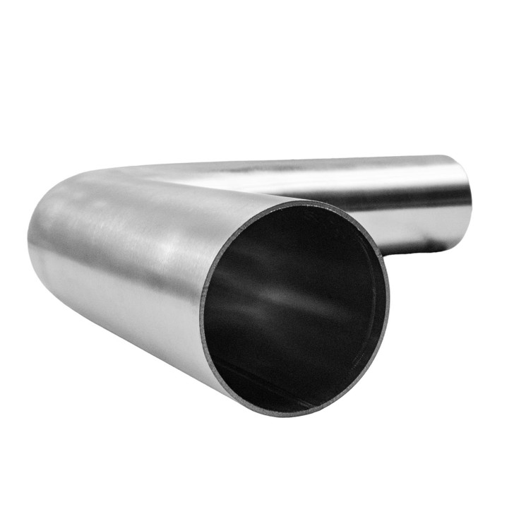 90 Degree 57mm 1.5D Mandrel Exhaust Bend T304 Stainless Steel Long Legs