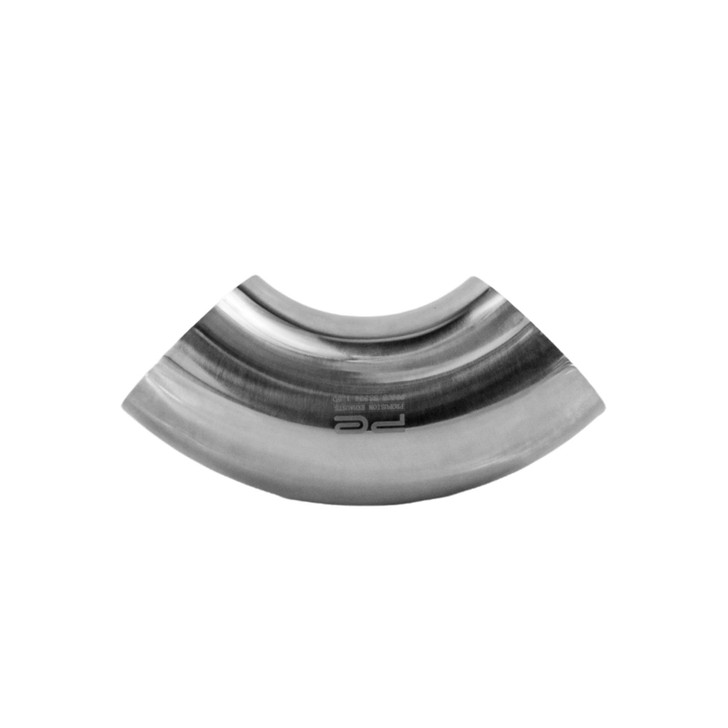 90 degree 3.5" 88.9mm Tight Mandrel Exhaust Bend T304 Stainless Steel Polished