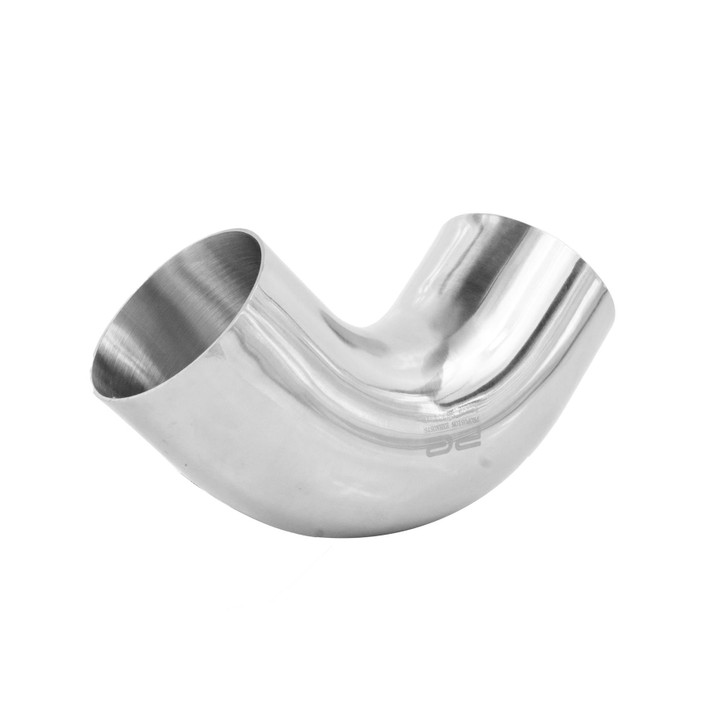 90 degree 3" 76mm Tight 1D Mandrel Exhaust Bend T304 Stainless Steel Polished