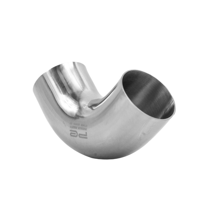 90 degree 2.25" 57mm Tight 1D Mandrel Exhaust Bend T304 Stainless Steel Polished