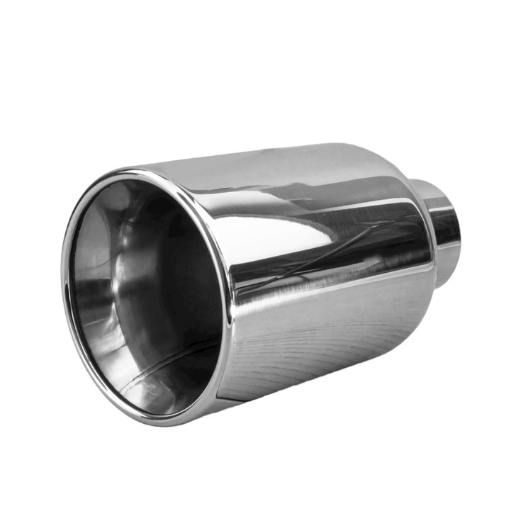 4.72 inch Round Straight Cut - Rolled Edge Mirror Polished 304 Stainless Steel Exhaust Tip  - PE35029