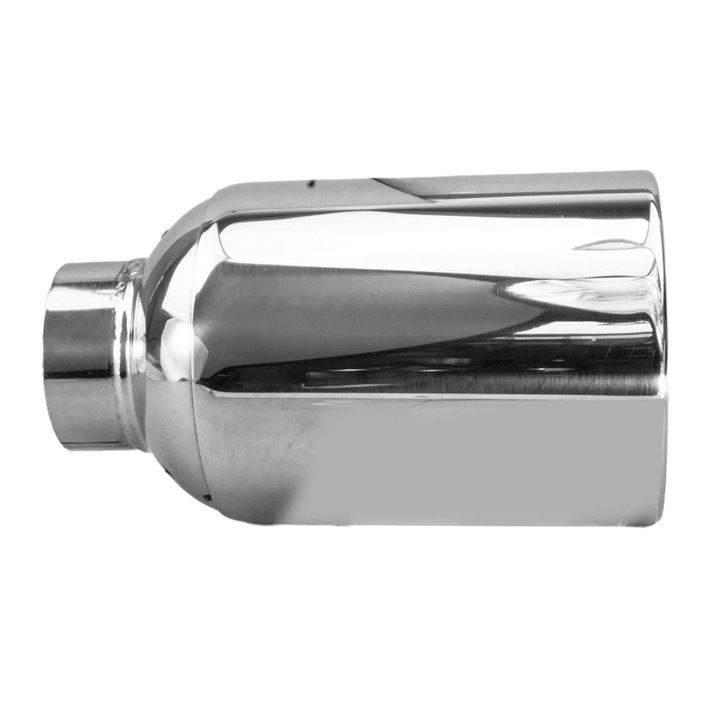 4.72 inch Round Straight Cut - Rolled Edge Mirror Polished 304 Stainless Steel Exhaust Tip  - PE35029