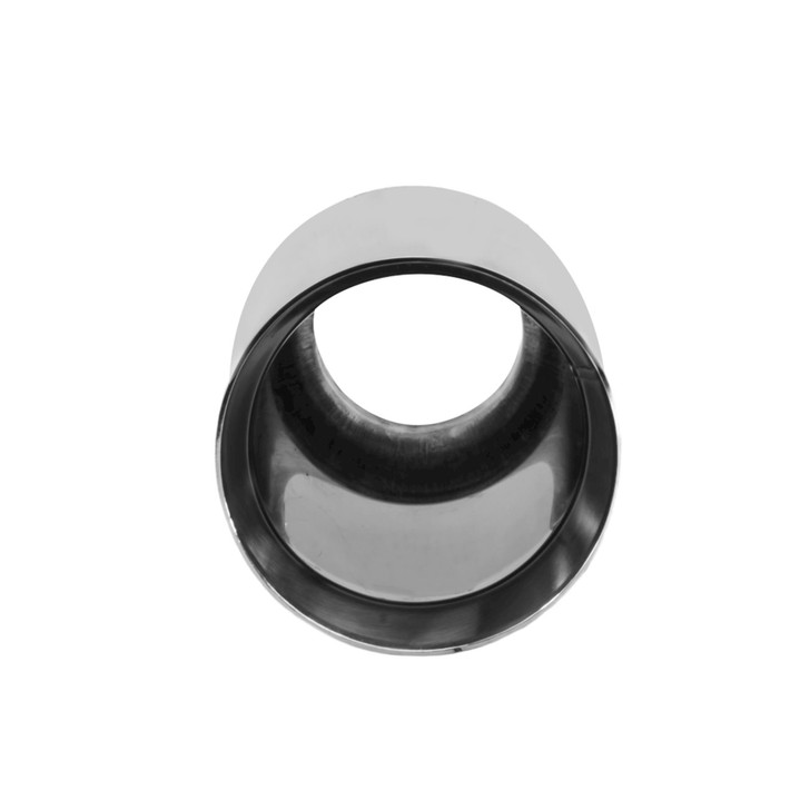 4 inch Round Straight Cut Mirror Polished 304 Stainless Steel Exhaust Tip  - PE35025