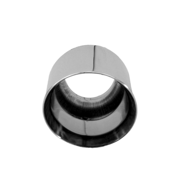 3.5 inch Round Slash Cut Mirror Polished 304 Stainless Steel Exhaust Tip  - PE35015