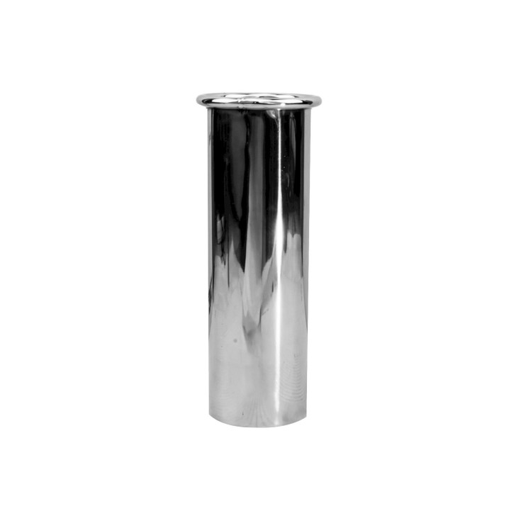 2.36 inch Round Straight Cut - Rolled Edge  Mirror Polished 304 Stainless Steel Exhaust Tip  - PE57RT