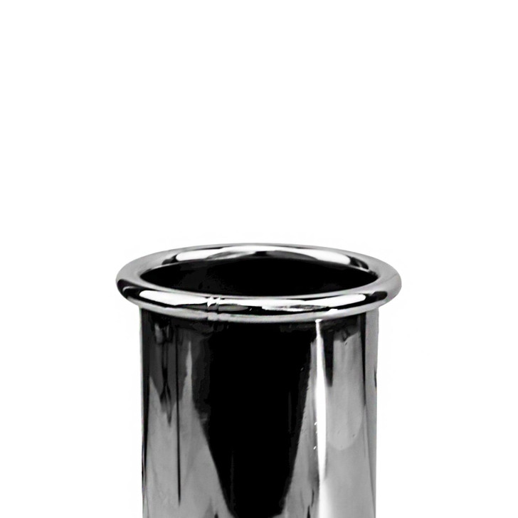 2.36 inch Round Straight Cut - Rolled Edge  Mirror Polished 304 Stainless Steel Exhaust Tip  - PE57RT