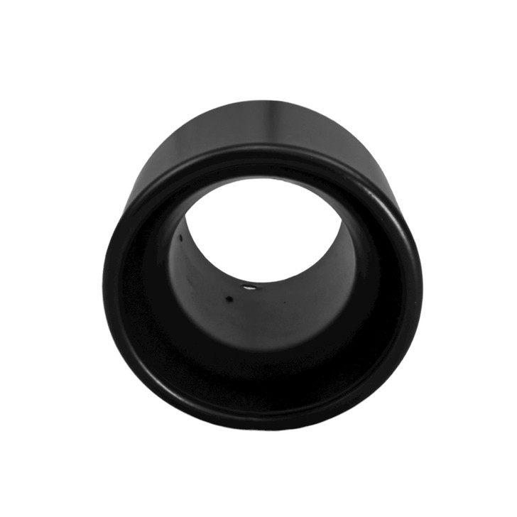 4 inch Round Slash Cut - Rolled Edge Black Powder Coated 304 Stainless Steel Exhaust Tip  - PE35023