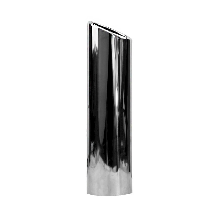 3 inch Round Slash Cut Mirror Polished 304 Stainless Steel Exhaust Tip  - PE35001