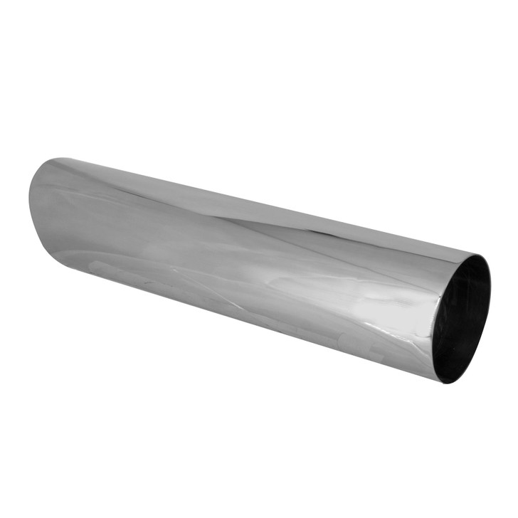 3 inch Round Slash Cut Mirror Polished 304 Stainless Steel Exhaust Tip  - PE35001