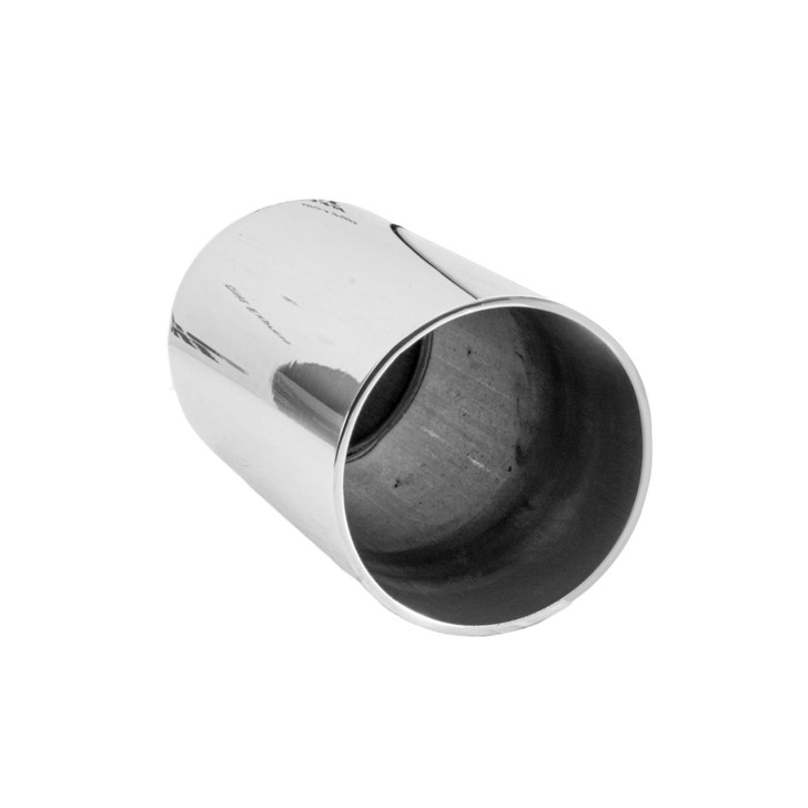3.5 inch Round Straight Cut Mirror Polished 304 Stainless Steel Exhaust Tip  - PE35016
