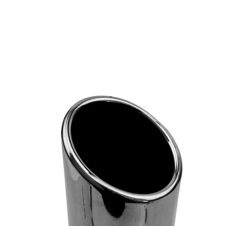 3.5 inch Round Slash Cut Mirror Polished 304 Stainless Steel Exhaust Tip  - PE35002