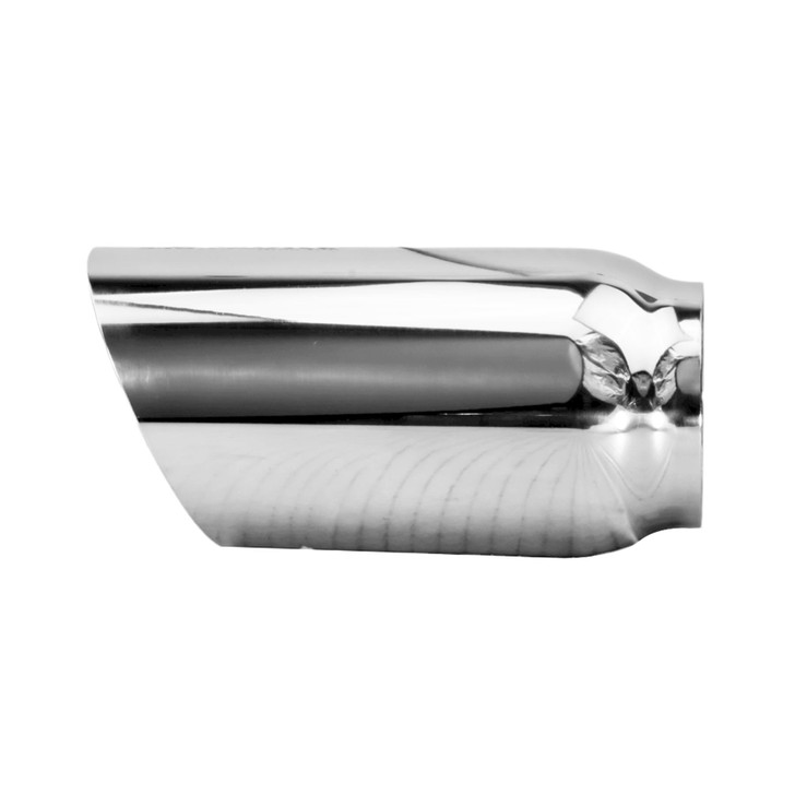 3 inch Round Slash Cut Mirror Polished 304 Stainless Steel Exhaust Tip  - PE35007