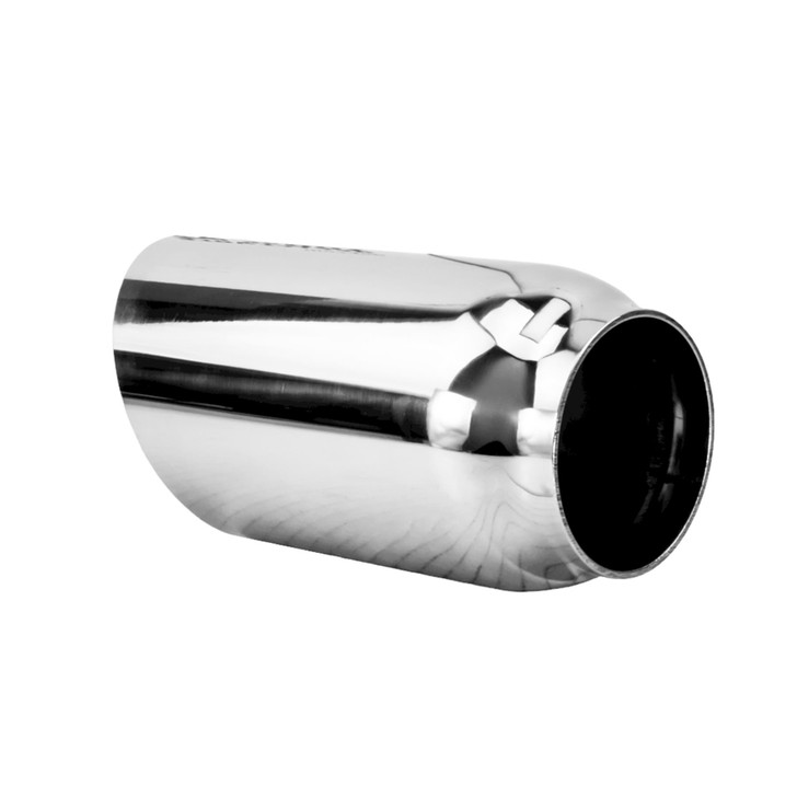 3 inch Round Slash Cut Mirror Polished 304 Stainless Steel Exhaust Tip  - PE35007