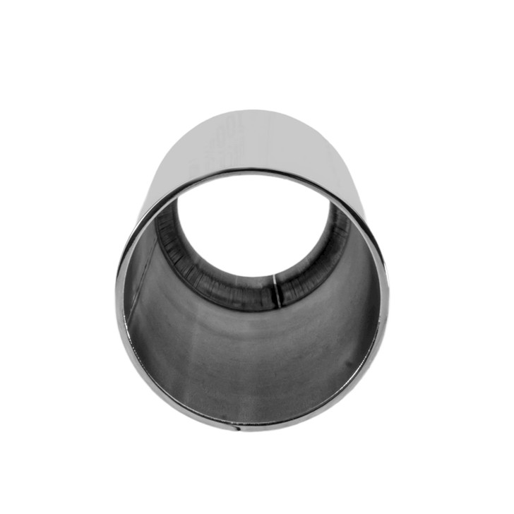3 inch Round Stright - Double Wall Mirror Polished 304 Stainless Steel Exhaust Tip  - PE35006