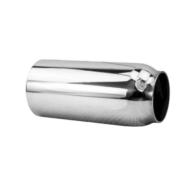 3 inch Round Stright - Double Wall Mirror Polished 304 Stainless Steel Exhaust Tip  - PE35006