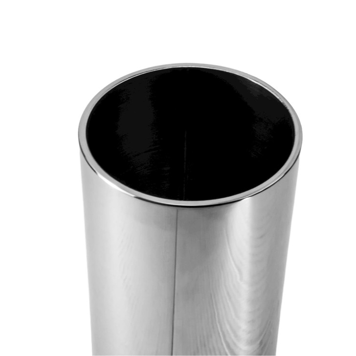 3 inch Round Stright - Double Wall Mirror Polished 304 Stainless Steel Exhaust Tip  - PE35006