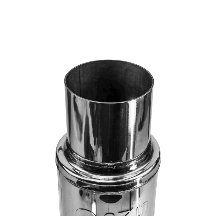 3" 76mm 4" Round x 9" Profusion 304 Stainless Steel Exhaust Silencer Resonator