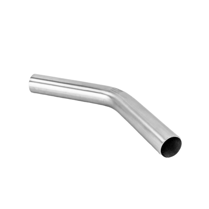 45 Degree  38mm 1.5D Mandrel Exhaust Bend T304 Stainless Steel Long Legs