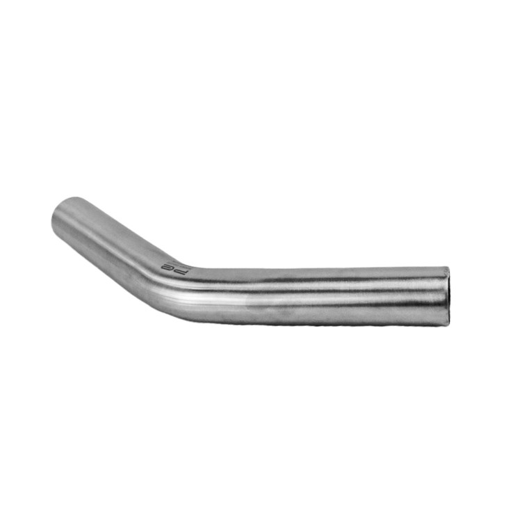 45 Degree  38mm 1.5D Mandrel Exhaust Bend T304 Stainless Steel Long Legs