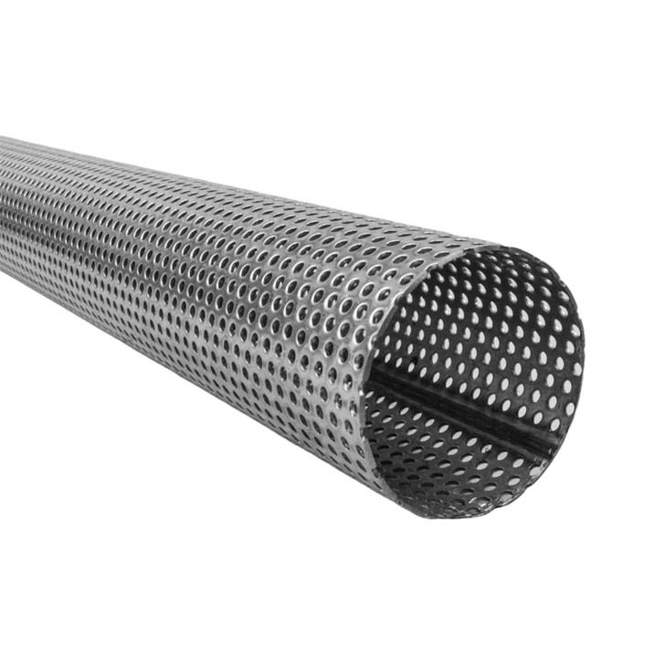 57.15mm OD 1000mm 1.2 Wall Perforated 304 Stainless Steel Exhaust Pipe Tube