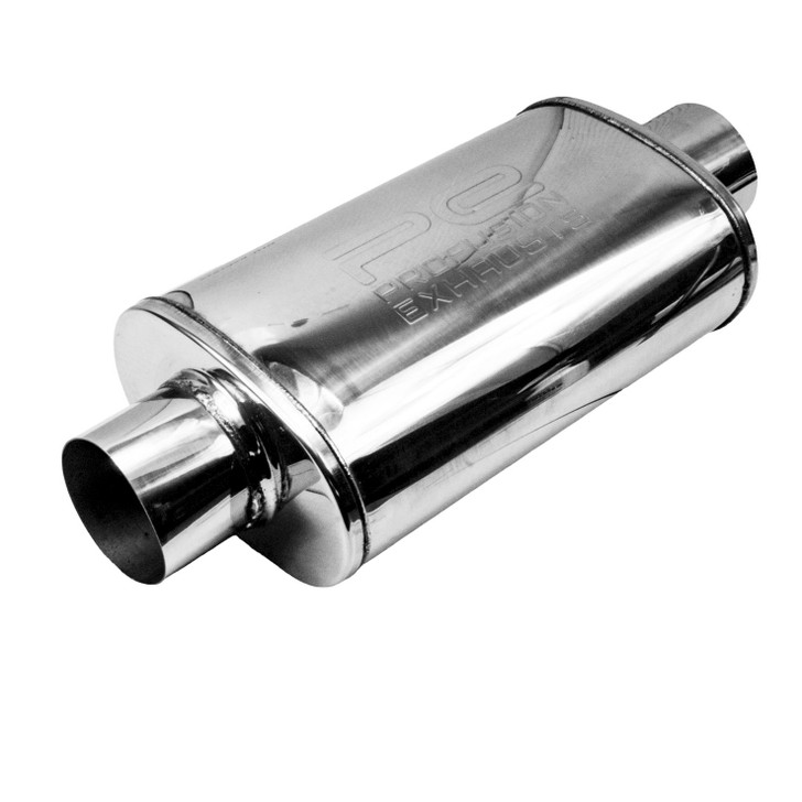 Exhaust Muffler Silencer 304 Stainless Steel 4 inch 5 x 8 Oval x 14 inch