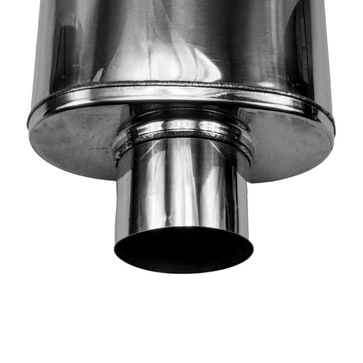 Exhaust Muffler Silencer 304 Stainless Steel 4 inch 5 x 8 Oval x 14 inch