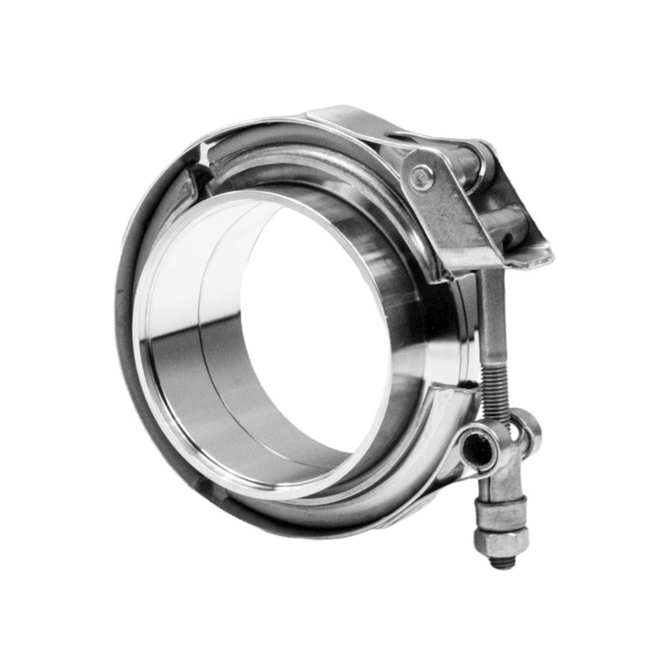 2.75" Inch 70mm Profusion 304 Stainless Steel V-Band Clamp Kit M/F Quick Release